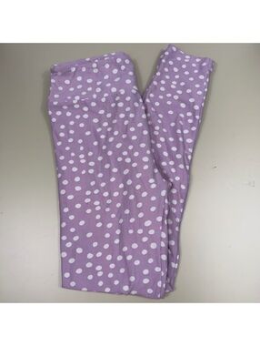 LuLaRoe Purple Polka Dot Leggings One Size OS